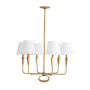 Arteriors - 82018 - Six Light Chandelier - Jeremiah - Vintage Brass