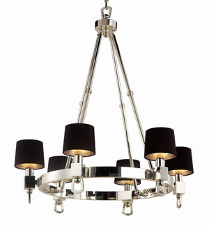 Studio M - SM23766BTPS - Six Light Chandelier - Jefferson - Plated Silver