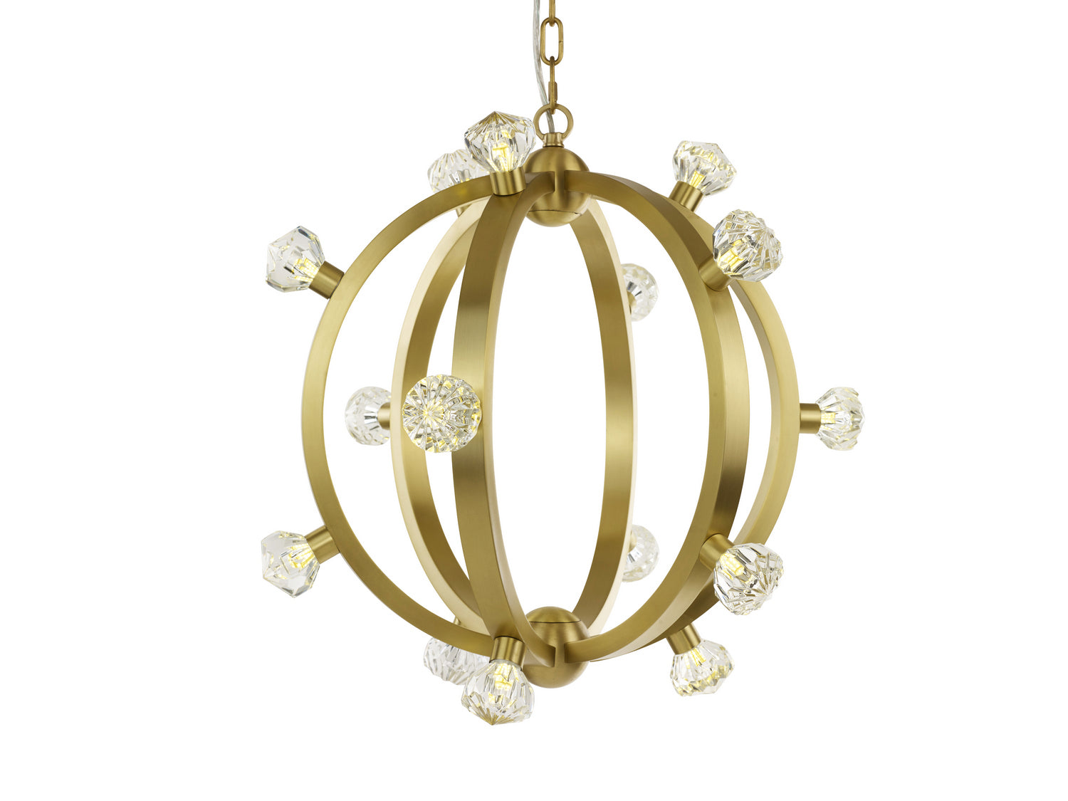 Studio M - SM23772BCSBR - LED Pendant - Norma Jeane - Satin Brass