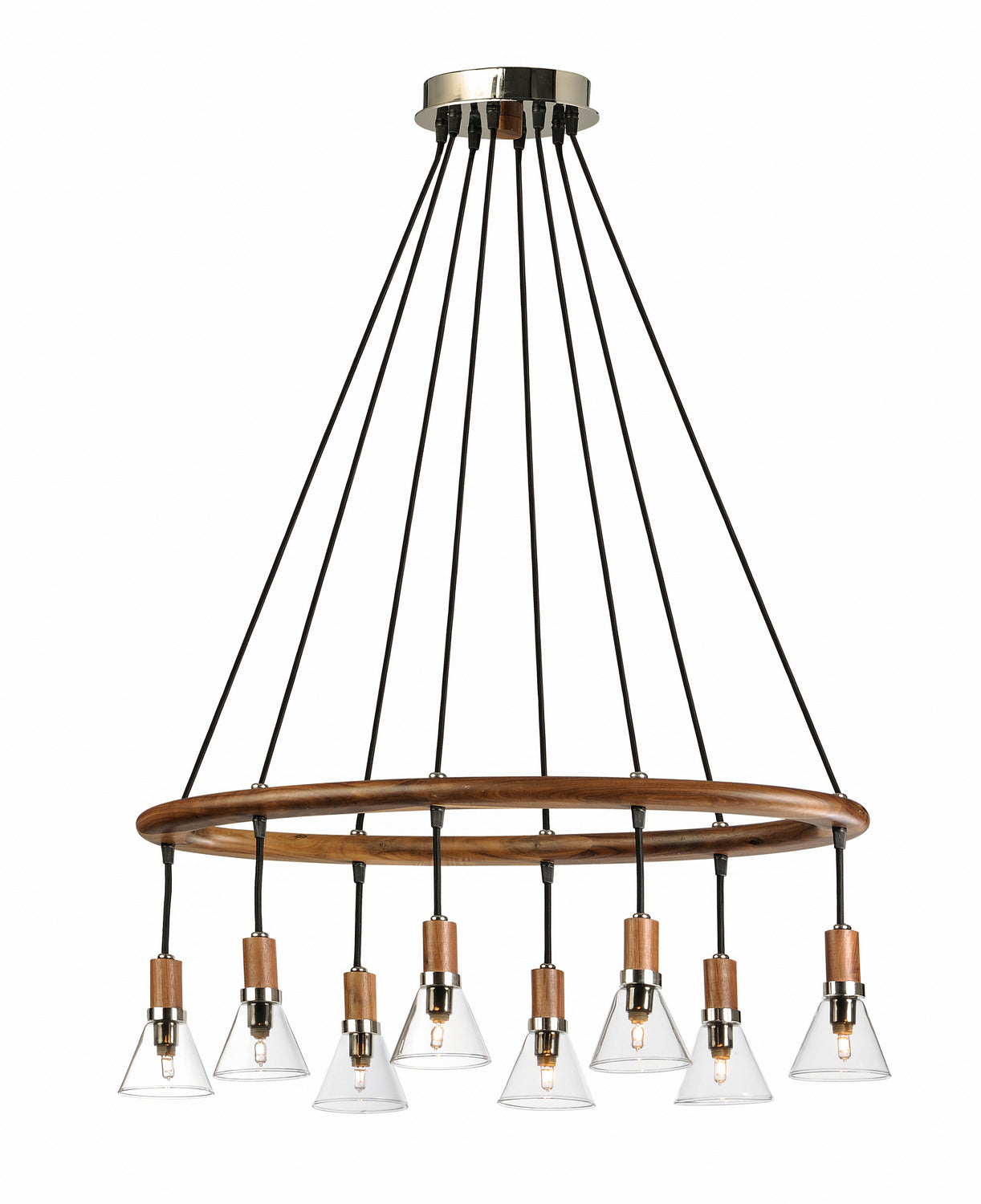 Studio M - SM23825CLWN - Eight Light Pendant - Scan - Walnut