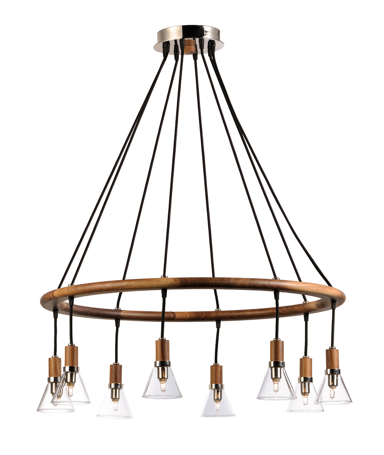 Studio M - SM23827CLWN - Eight Light Pendant - Scan - Walnut