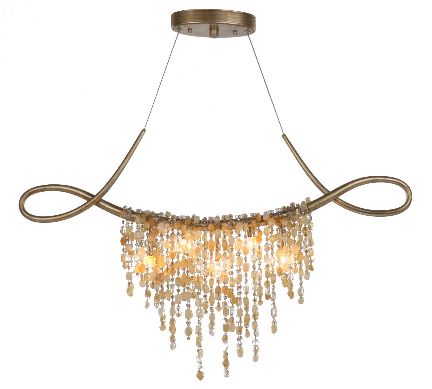 Studio M - SM23834GS - Five Light Linear Chandelier - Cradle - Golden Silver