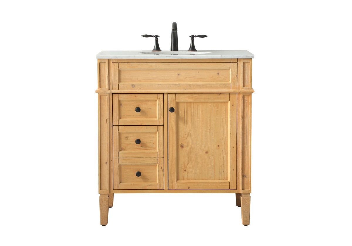 Elegant Lighting - VF12532NW - Single Bathroom Vanity - Park Avenue - Natural Wood