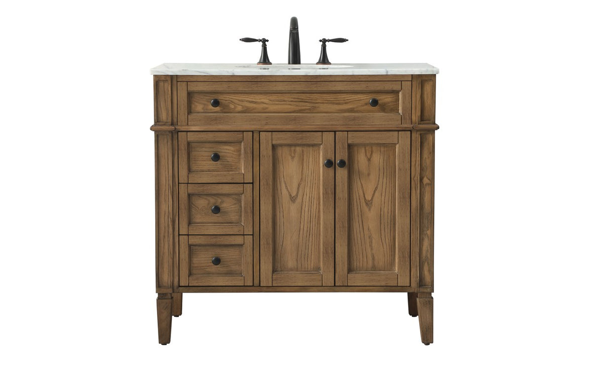 Elegant Lighting - VF12536DW - Single Bathroom Vanity - Park Avenue - driftwood