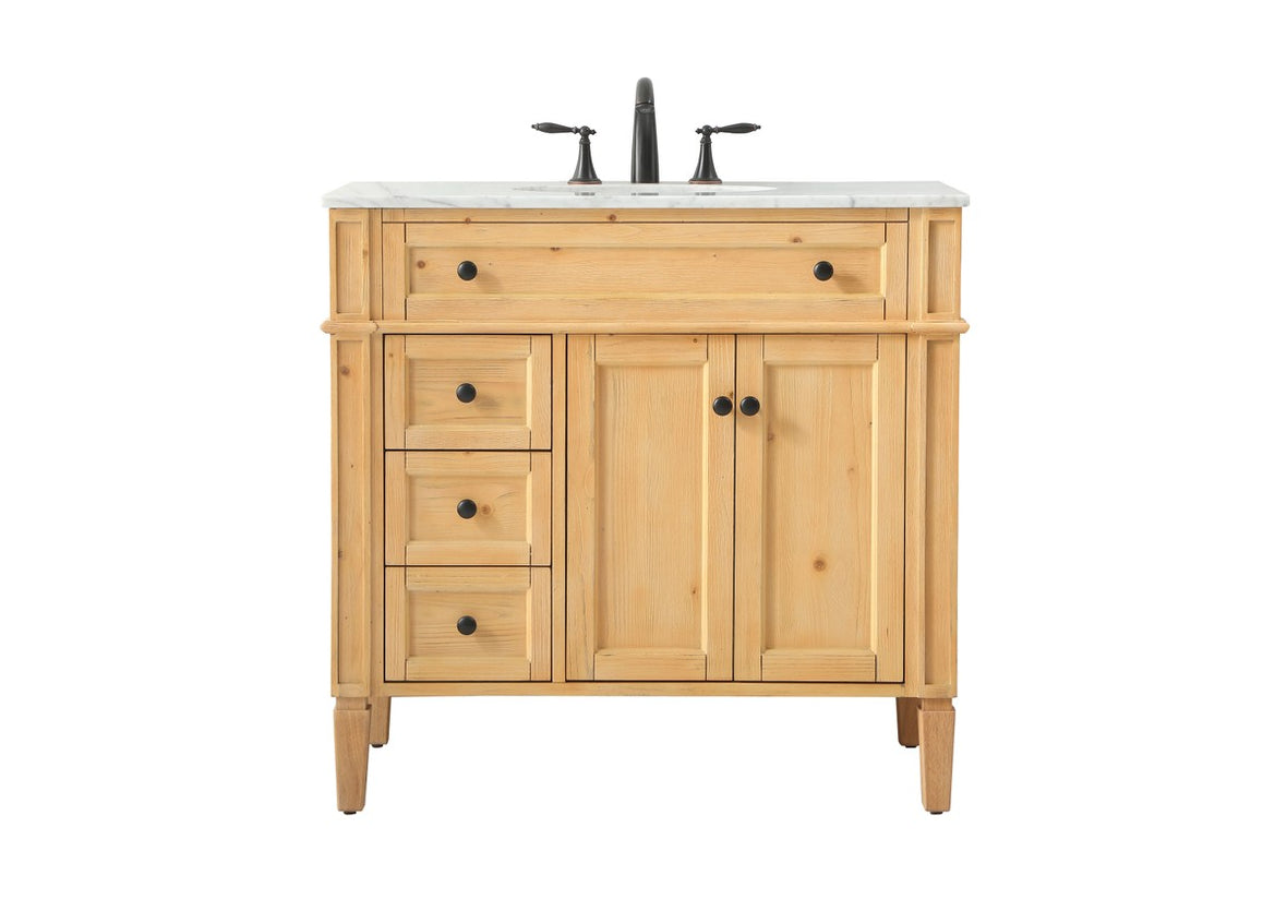 Elegant Lighting - VF12536NW - Single Bathroom Vanity - Park Avenue - natural wood