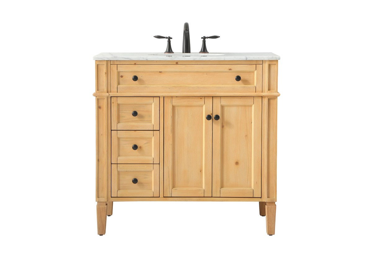 Elegant Lighting - VF12536NW - Single Bathroom Vanity - Park Avenue - Natural Wood