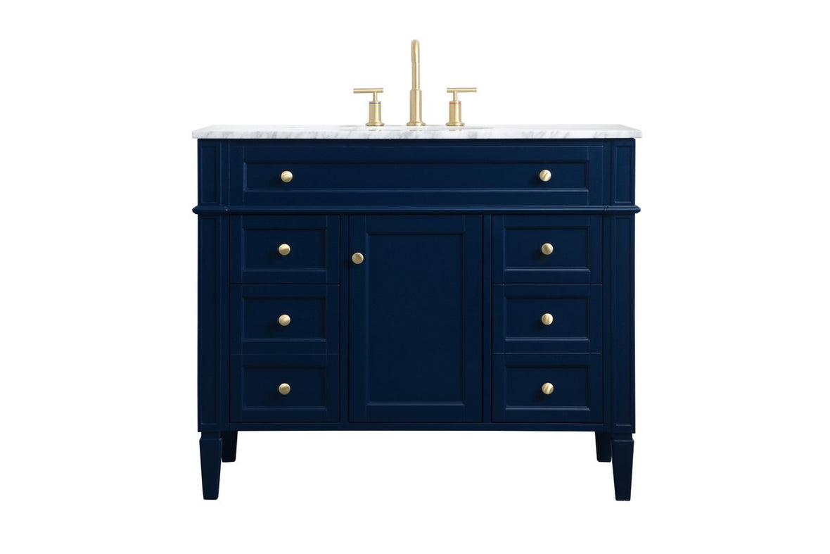 Elegant Lighting - VF12542BL - Single Bathroom Vanity - Park Avenue - blue