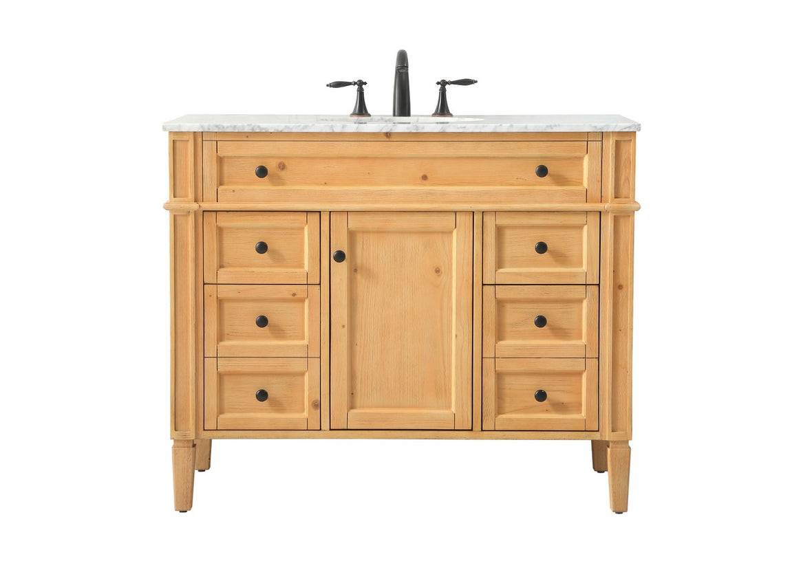 Elegant Lighting - VF12542NW - Single Bathroom Vanity - Park Avenue - natural wood