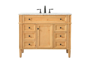 Elegant Lighting - VF12542NW - Single Bathroom Vanity - Park Avenue - Natural Wood