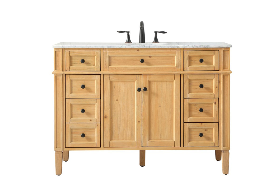 Elegant Lighting - VF12548NW - Single Bathroom Vanity - Park Avenue - natural wood
