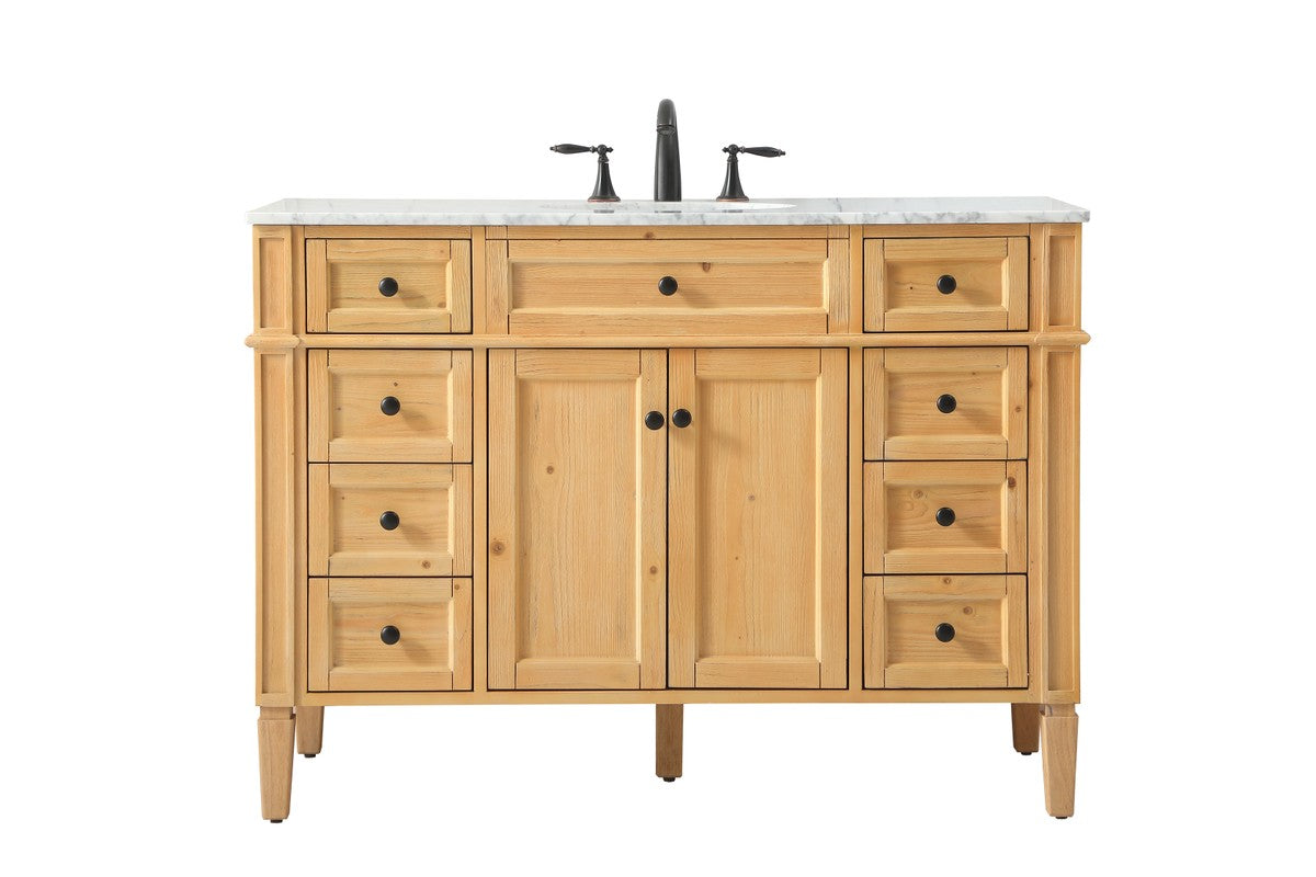 Elegant Lighting - VF12548NW - Single Bathroom Vanity - Park Avenue - Natural Wood