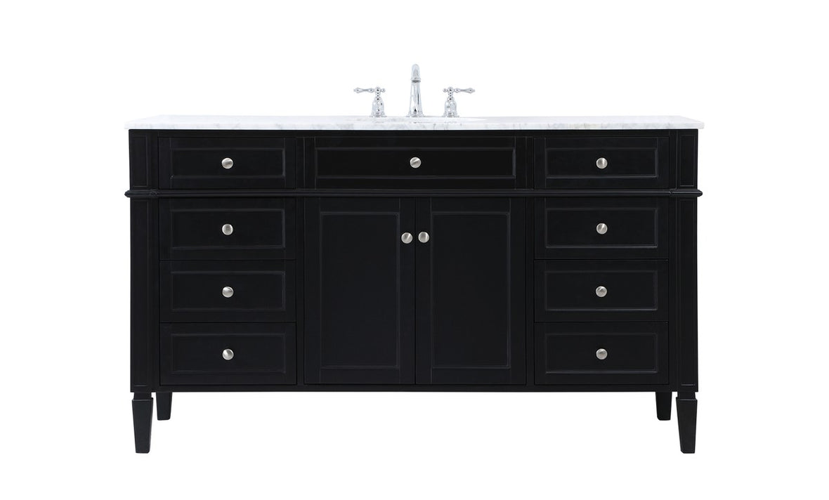 Elegant Lighting - VF12560BK - Single Bathroom Vanity - Park Avenue - black