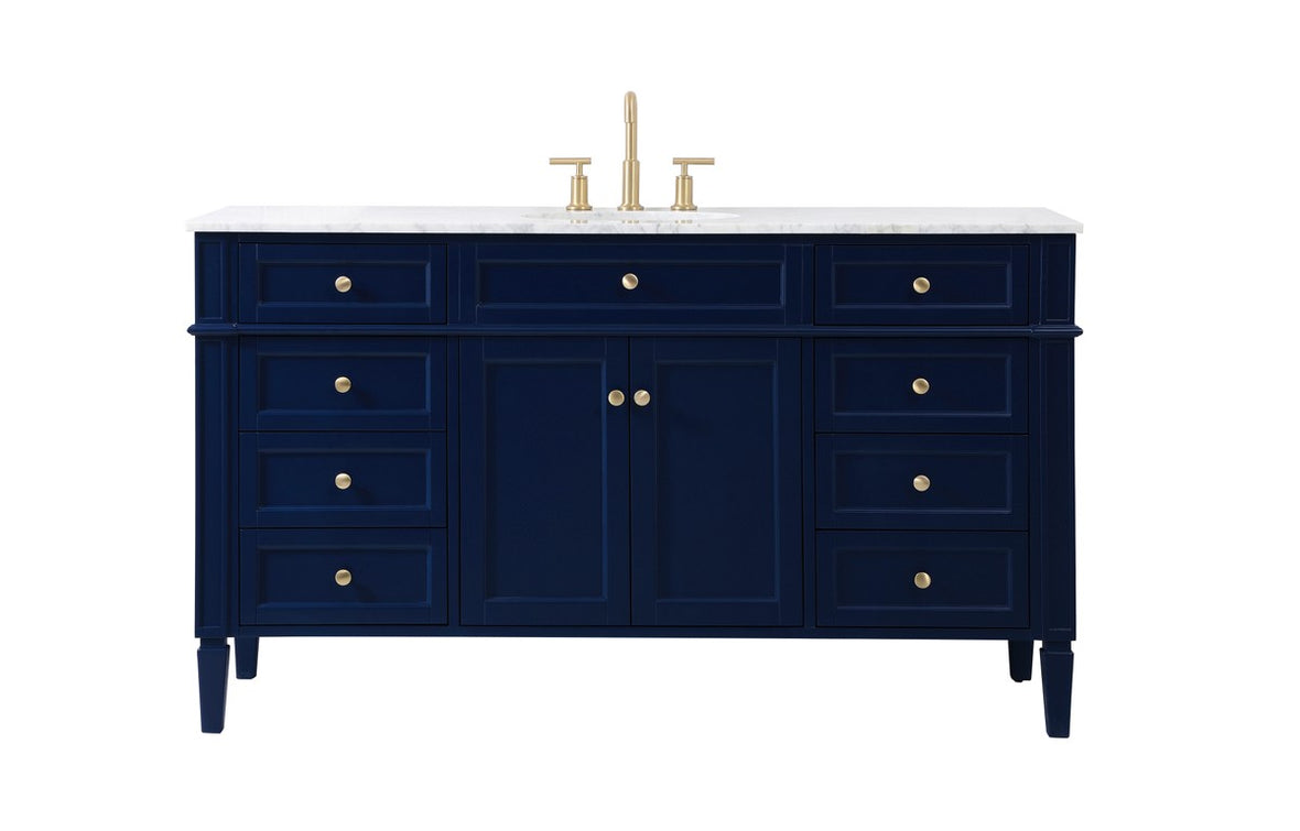 Elegant Lighting - VF12560BL - Single Bathroom Vanity - Park Avenue - blue