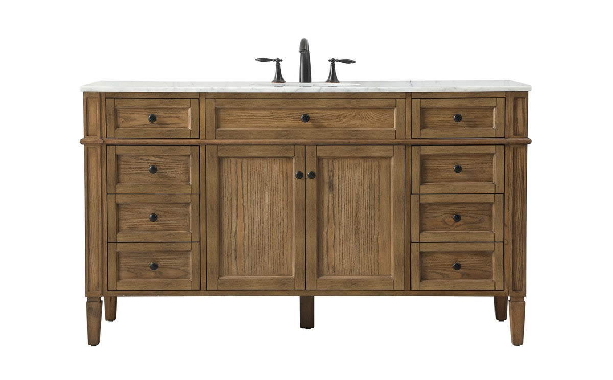 Elegant Lighting - VF12560DW - Single Bathroom Vanity - Park Avenue - Driftwood