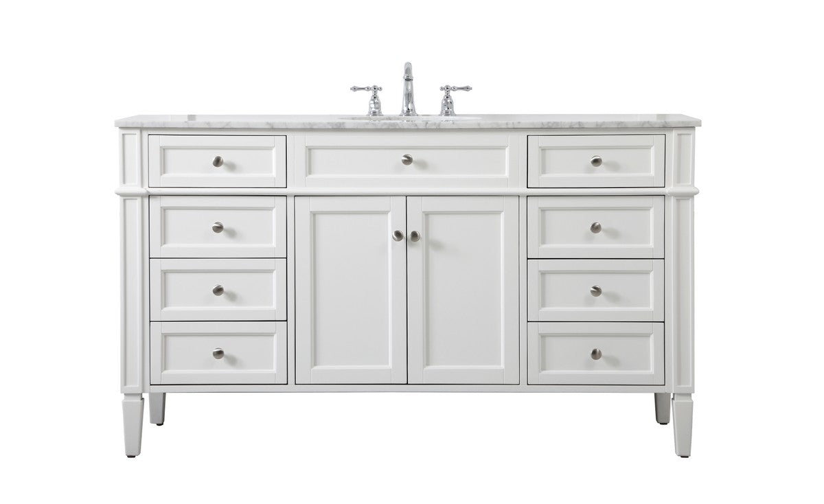 Elegant Lighting - VF12560WH - Single Bathroom Vanity - Park Avenue - White