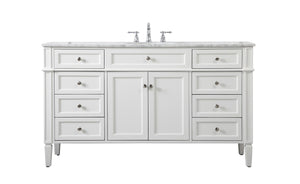 Elegant Lighting - VF12560WH - Single Bathroom Vanity - Park Avenue - White