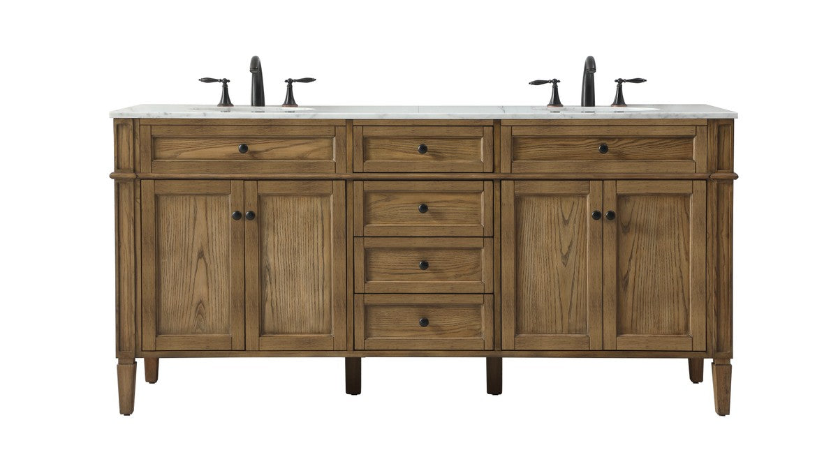 Elegant Lighting - VF12572DDW - Double Bathroom Vanity - Park Avenue - Driftwood