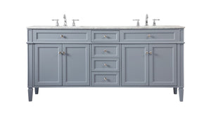 Elegant Lighting - VF12572DGR - Double Bathroom Vanity - Park Avenue - Grey