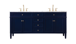 Elegant Lighting - VF12572DBL - Double Bathroom Vanity - Park Avenue - Blue