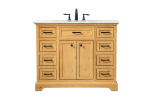 Elegant Lighting - VF15042NW - Single Bathroom Vanity - Americana - Natural Wood