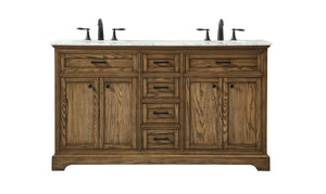 Elegant Lighting - VF15060DDW - Double Bathroom Vanity - Americana - Driftwood