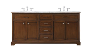 Elegant Lighting - VF15072DTK - Double Bathroom Vanity - Americana - Teak