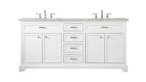 Elegant Lighting - VF15072DWH - Double Bathroom Vanity - Americana - White