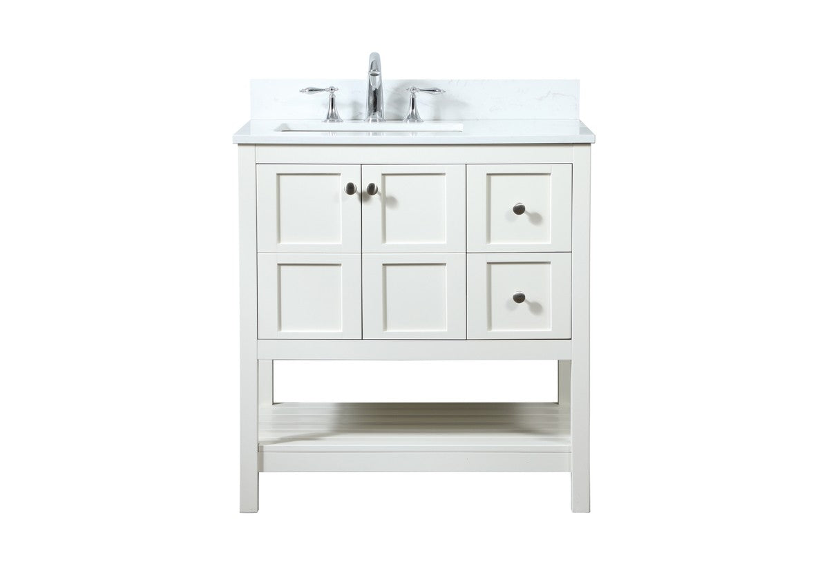 Elegant Lighting - VF16432WH-BS - Vanity Sink Set - Theo - White