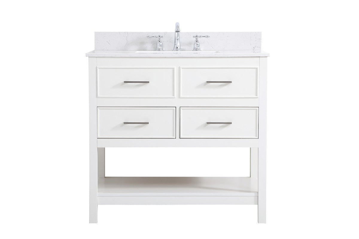 Elegant Lighting - VF19036WH-BS - Vanity Sink Set - Sinclaire - White