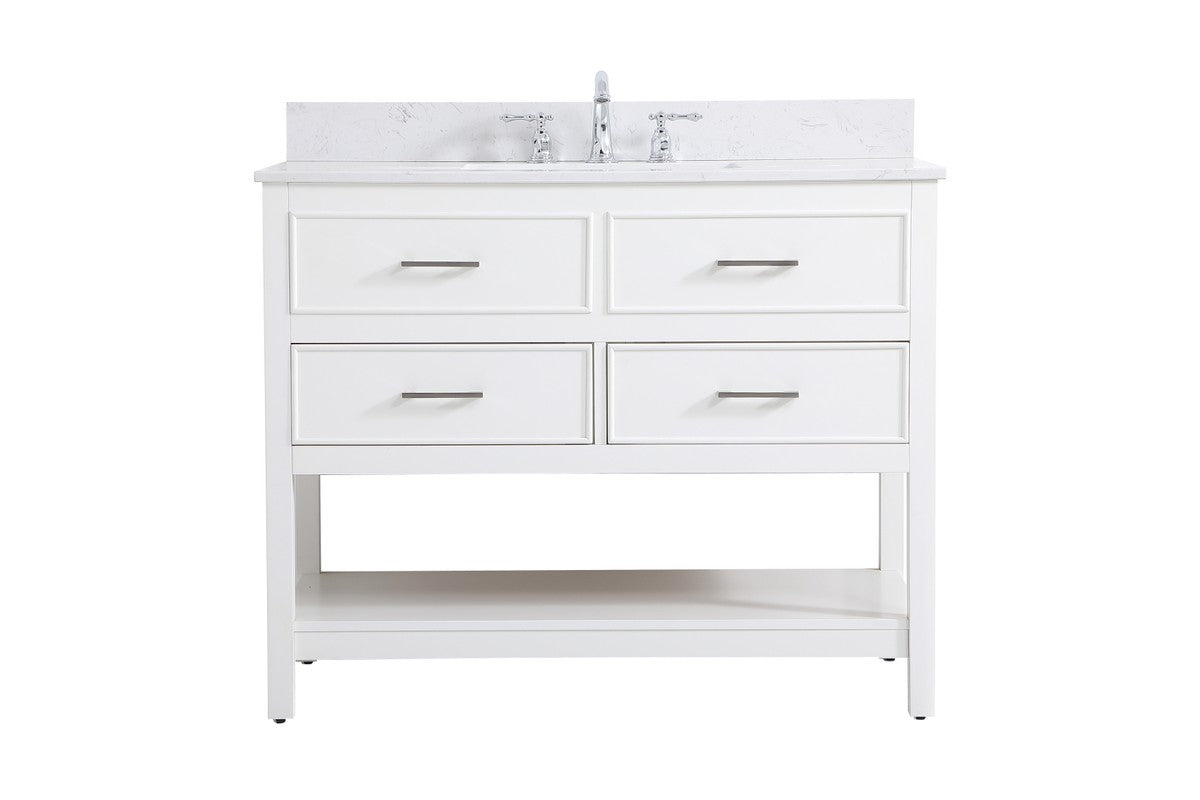 Elegant Lighting - VF19042WH-BS - Vanity Sink Set - Sinclaire - White