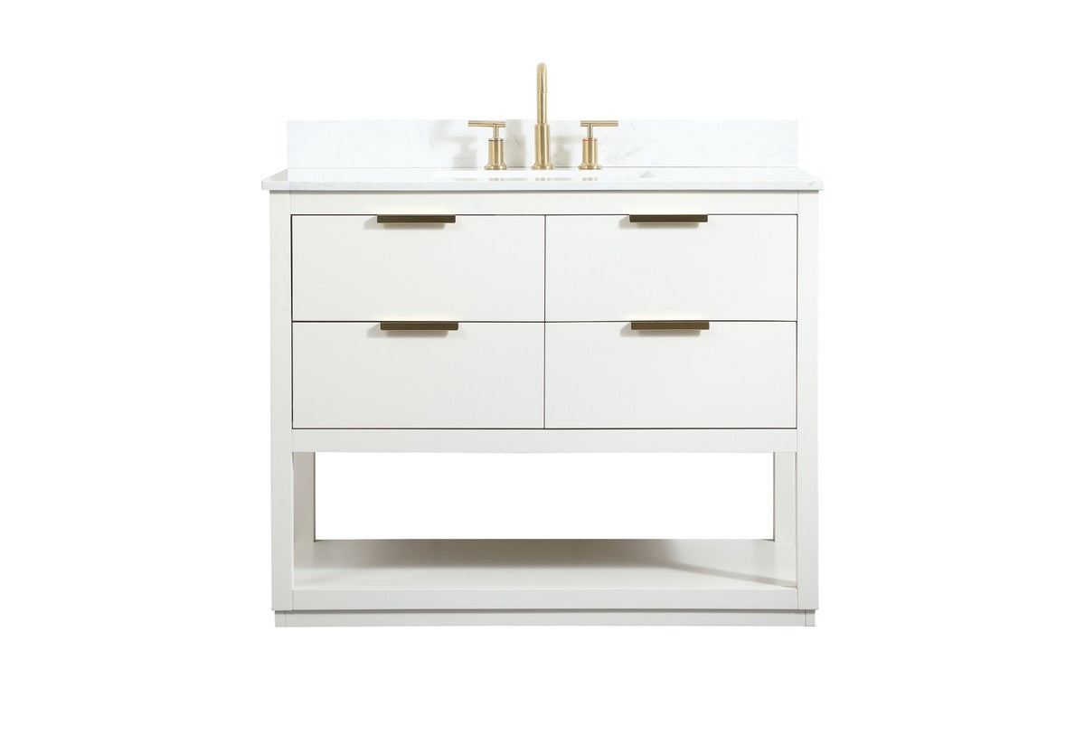 Elegant Lighting - VF19242WH-BS - Vanity Sink Set - Larkin - White