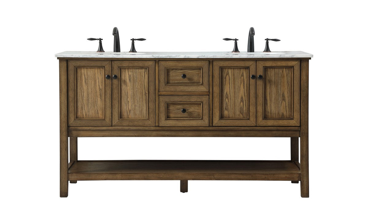 Elegant Lighting - VF27060DDW - Double Bathroom Vanity - Metropolis - Driftwood