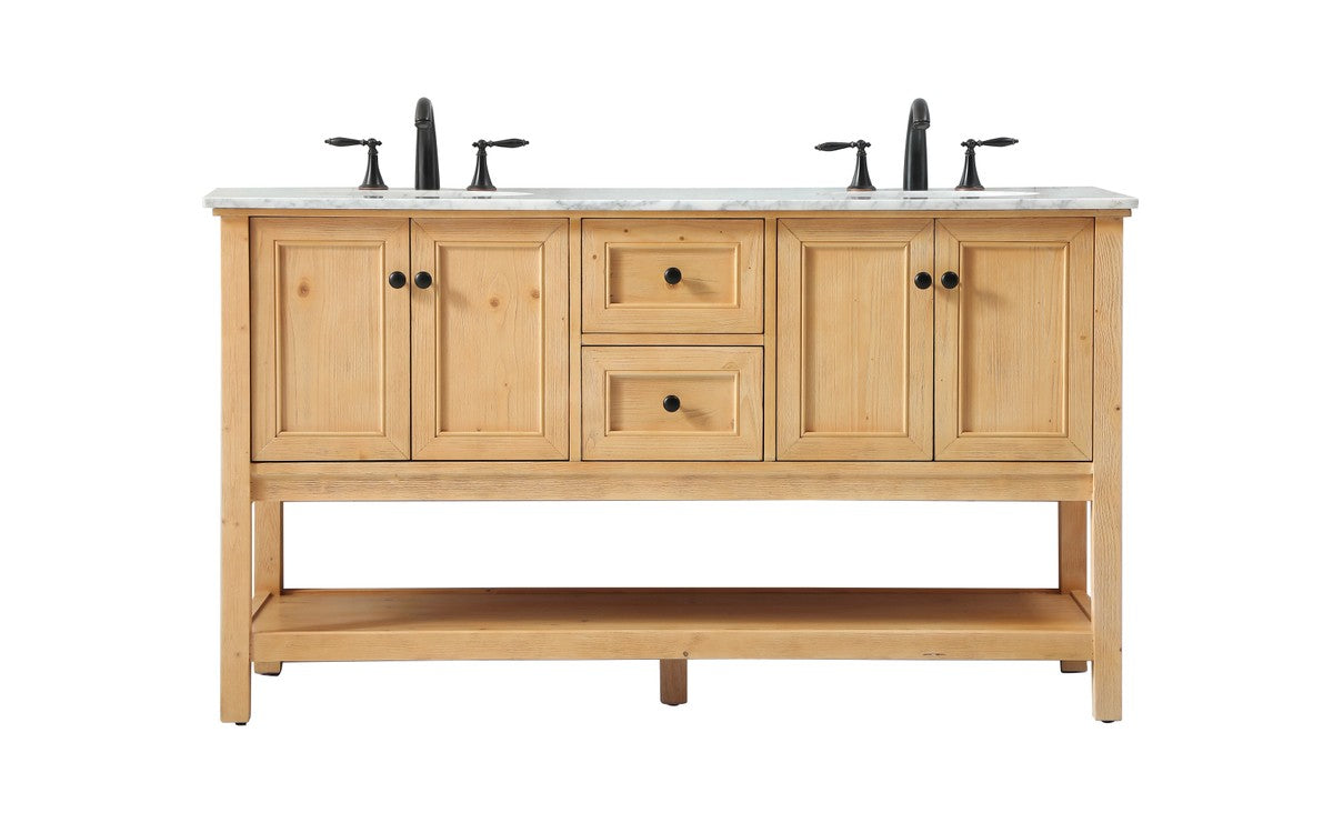 Elegant Lighting - VF27060DNW - Double Bathroom Vanity - Metropolis - natural wood