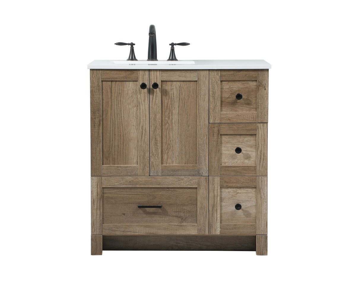 Elegant Lighting - VF2832NT - Single Bathroom Vanity - Soma - Natural Oak