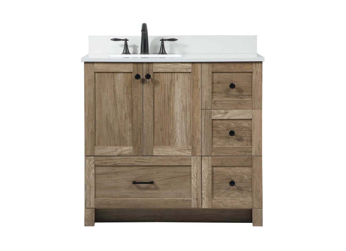 Elegant Lighting - VF2836NT-BS - Single Bathroom Vanity - Soma - Natural Oak