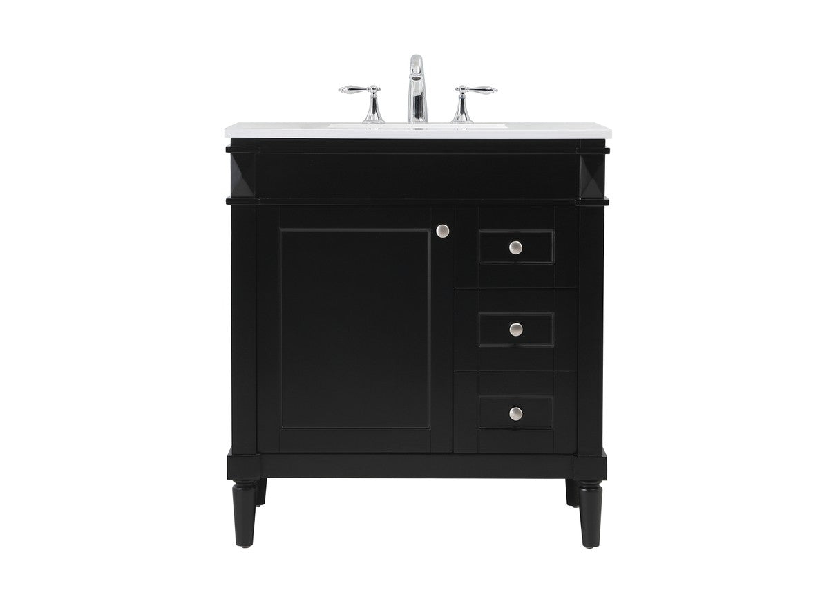 Elegant Lighting - VF31832BK - Single Bathroom Vanity - Bennett - black
