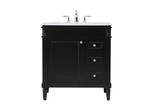 Elegant Lighting - VF31832BK - Single Bathroom Vanity - Bennett - black