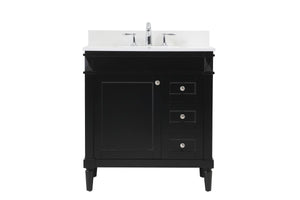 Elegant Lighting - VF31832BK-BS - Single Bathroom Vanity - Bennett - black