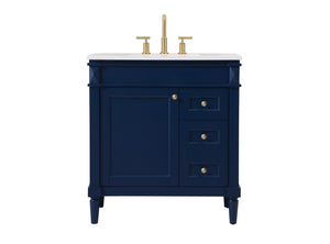 Elegant Lighting - VF31832BL - Single Bathroom Vanity - Bennett - blue