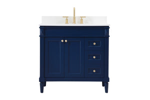 Elegant Lighting - VF31836BL-BS - Single Bathroom Vanity - Bennett - Blue