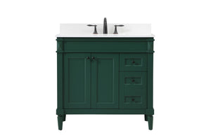 Elegant Lighting - VF31836GN-BS - Single Bathroom Vanity - Bennett - Green