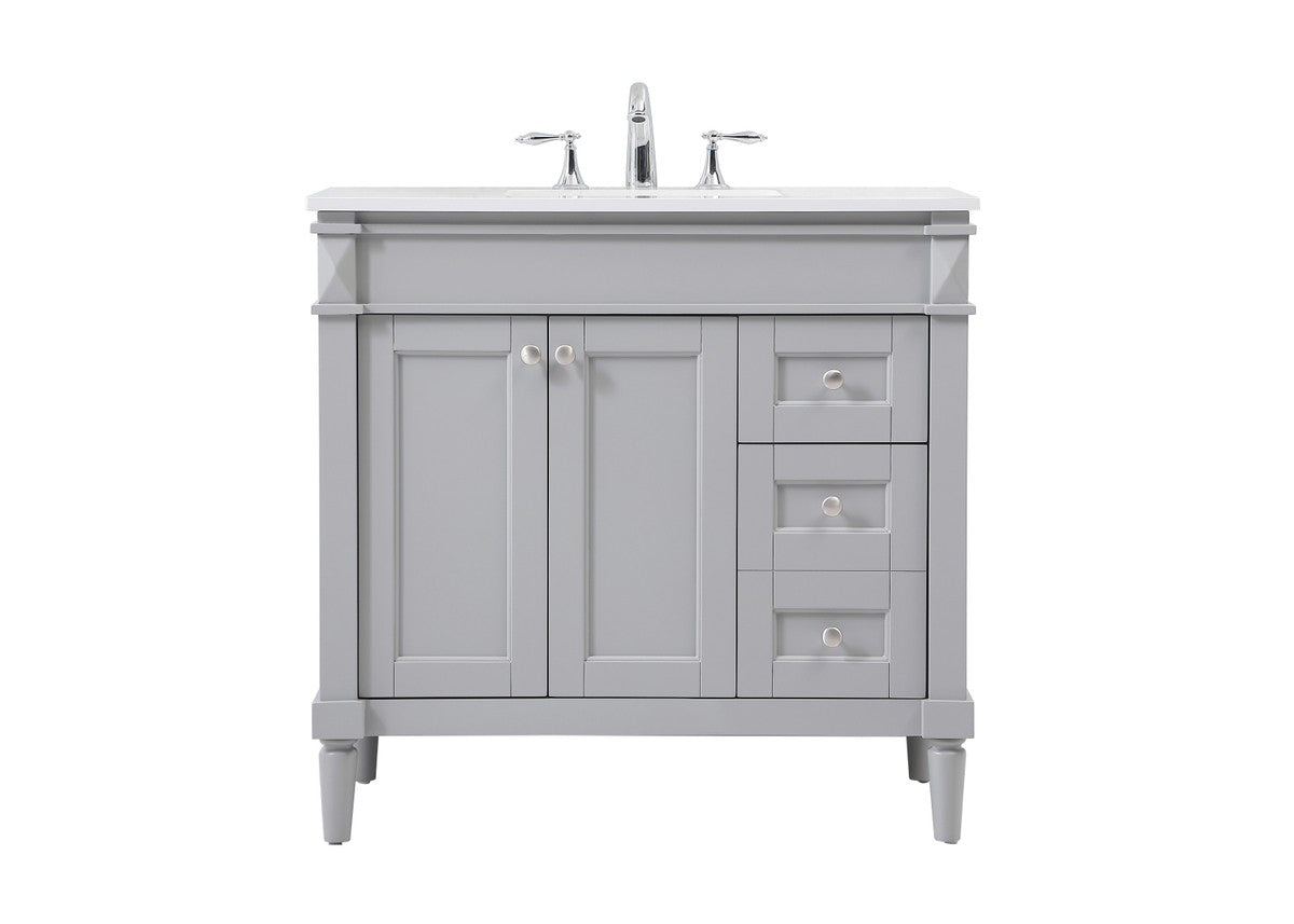 Elegant Lighting - VF31836GR - Single Bathroom Vanity - Bennett - Grey