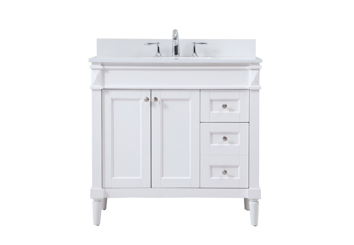 Elegant Lighting - VF31836WH-BS - Single Bathroom Vanity - Bennett - White