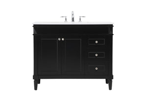 Elegant Lighting - VF31842BK - Single Bathroom Vanity - Bennett - black