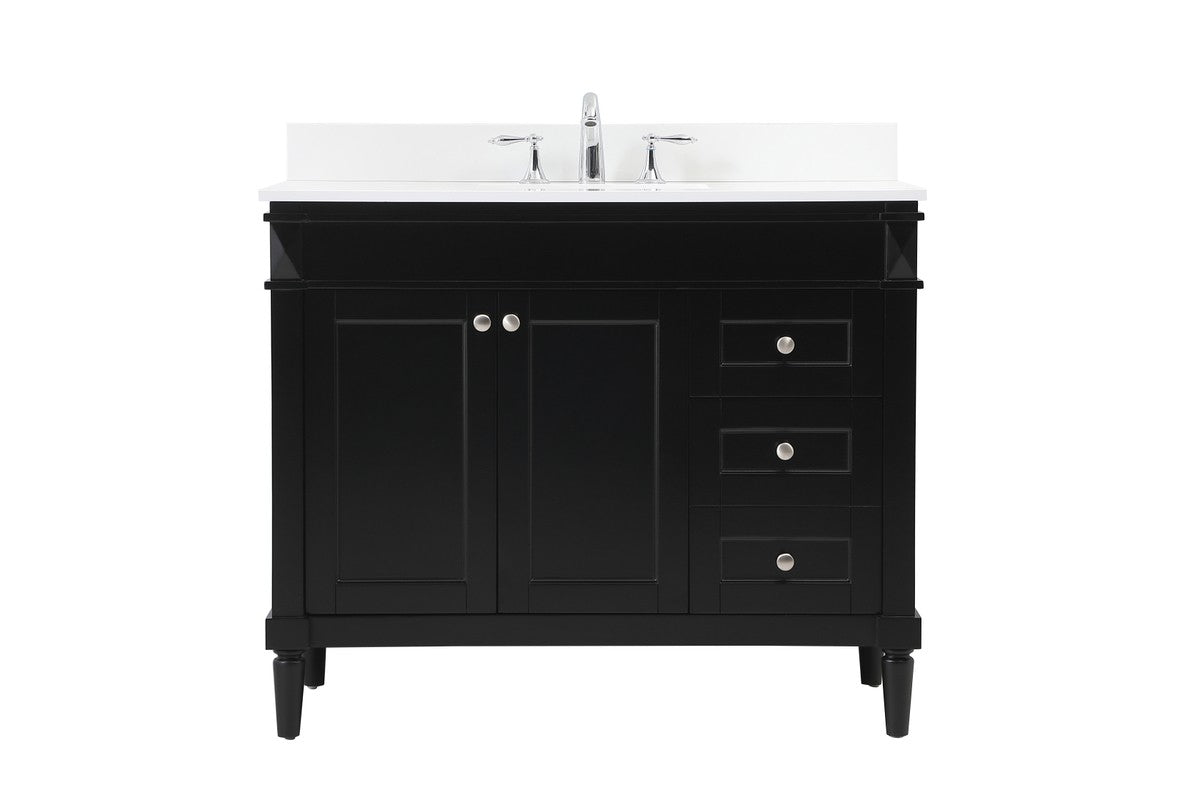 Elegant Lighting - VF31842BK-BS - Single Bathroom Vanity - Bennett - black