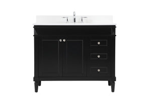 Elegant Lighting - VF31842BK-BS - Single Bathroom Vanity - Bennett - black