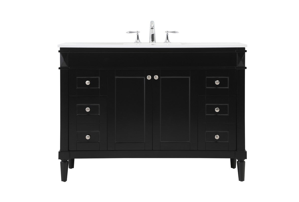 Elegant Lighting - VF31848BK - Single Bathroom Vanity - Bennett - black
