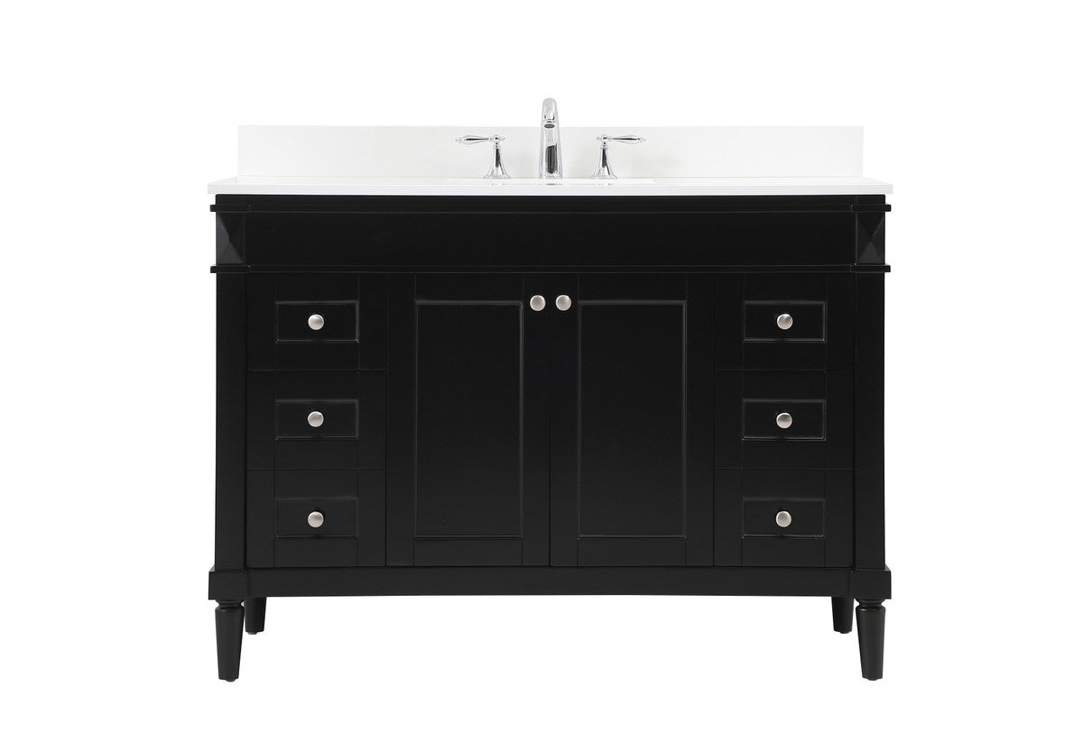 Elegant Lighting - VF31848BK-BS - Single Bathroom Vanity - Bennett - black