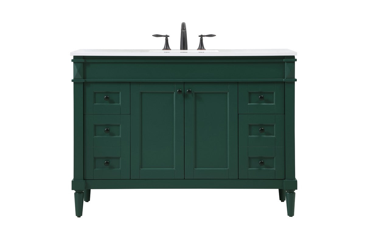 Elegant Lighting - VF31848GN - Single Bathroom Vanity - Bennett - Green