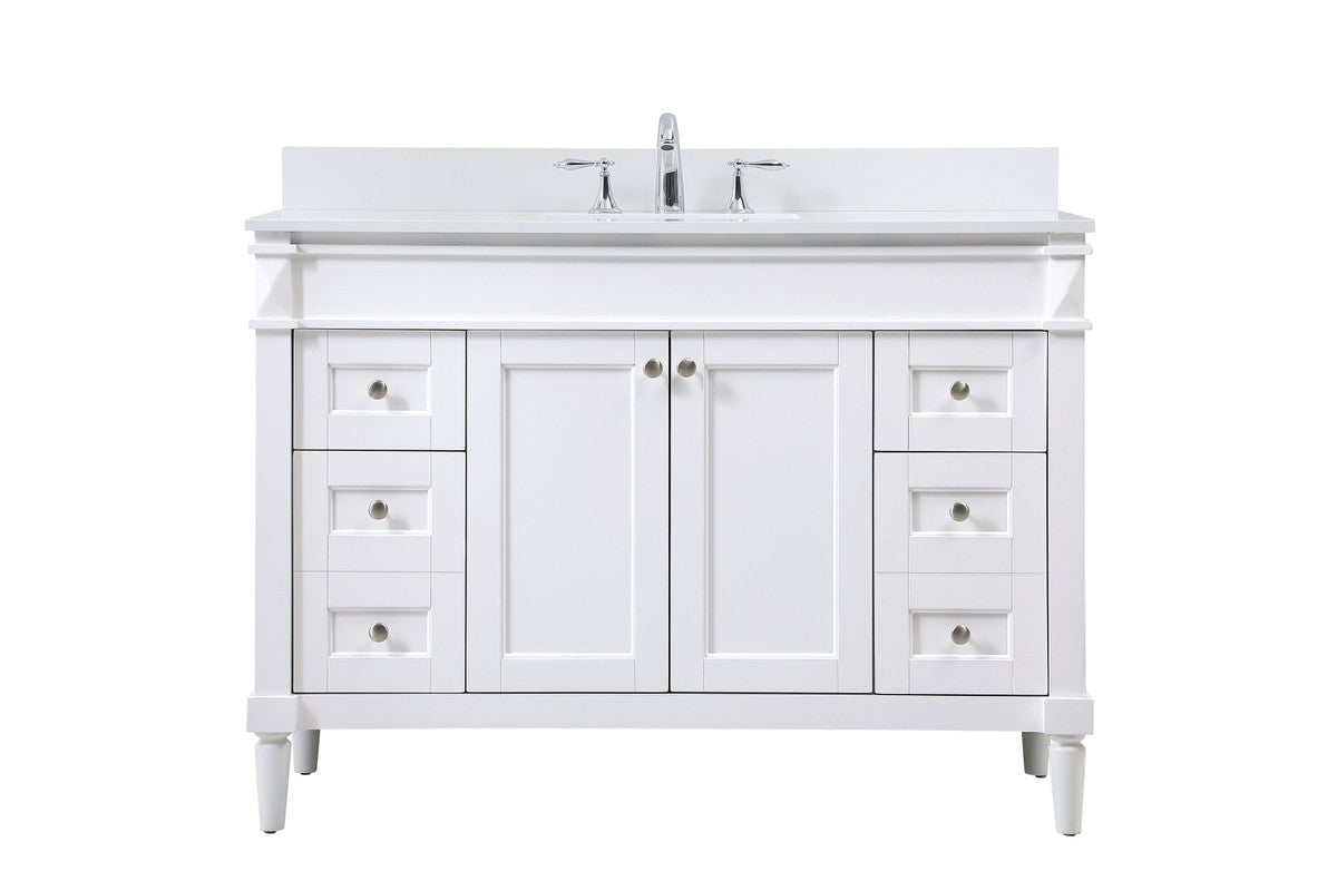 Elegant Lighting - VF31848WH-BS - Single Bathroom Vanity - Bennett - White